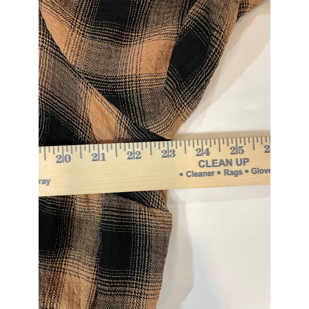 Torrid Brown Black Plaid Babydoll Long Sleeve Tunic Shirt Top NWT Size 2 2X - Picture 8 of 9